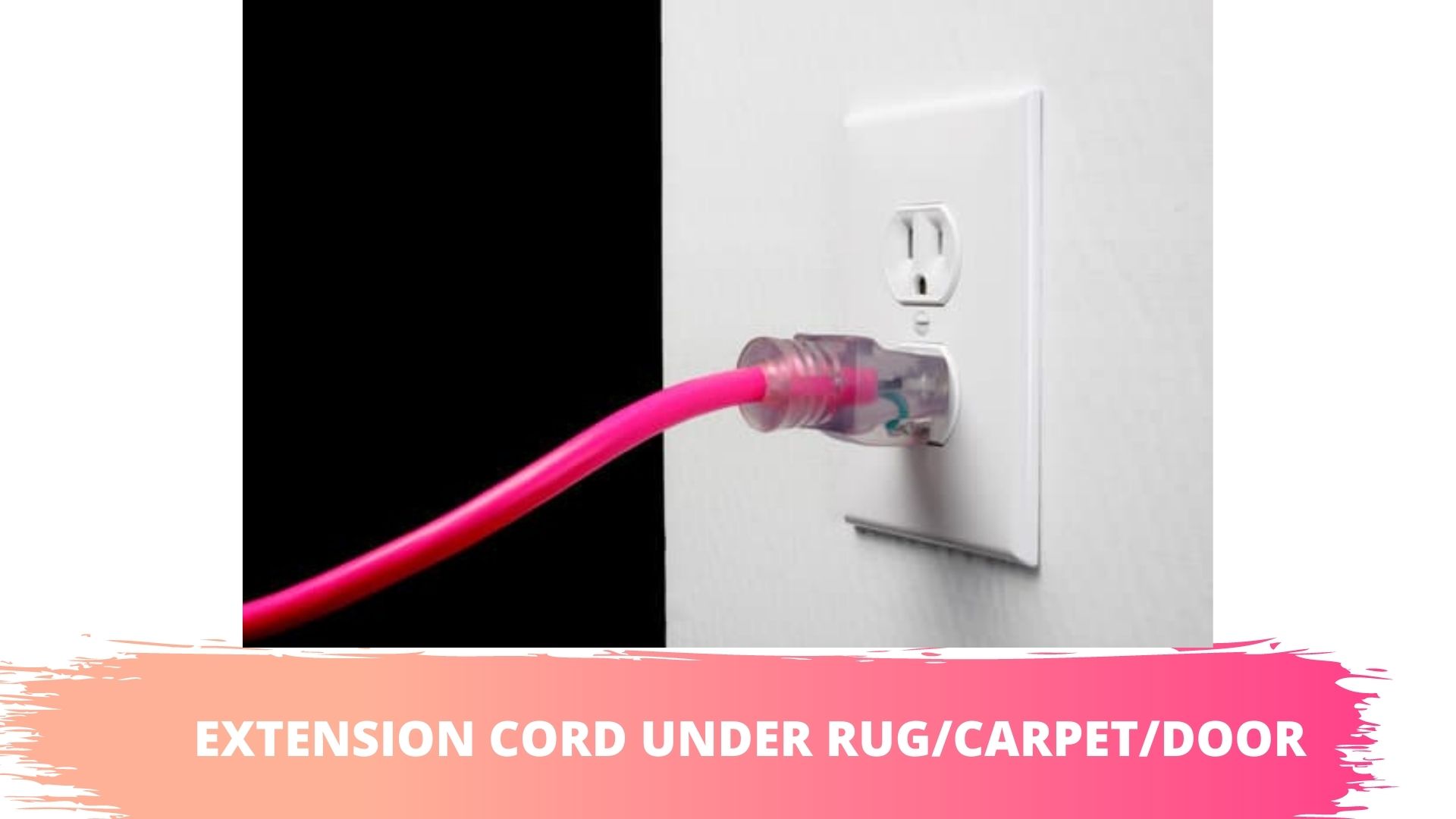 can i put an extension cord under a rug/carpet