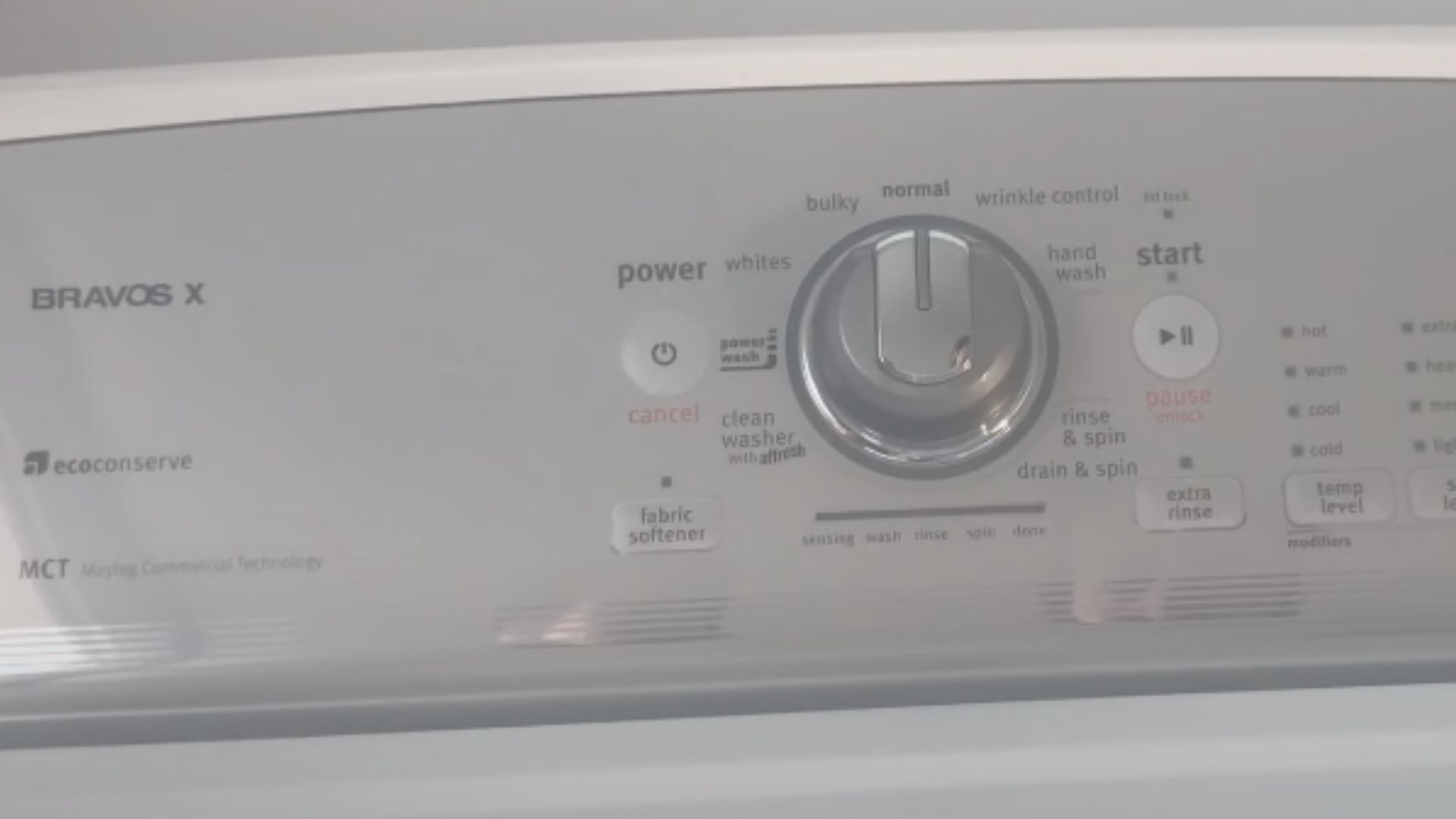 how to reset maytag bravos washer
