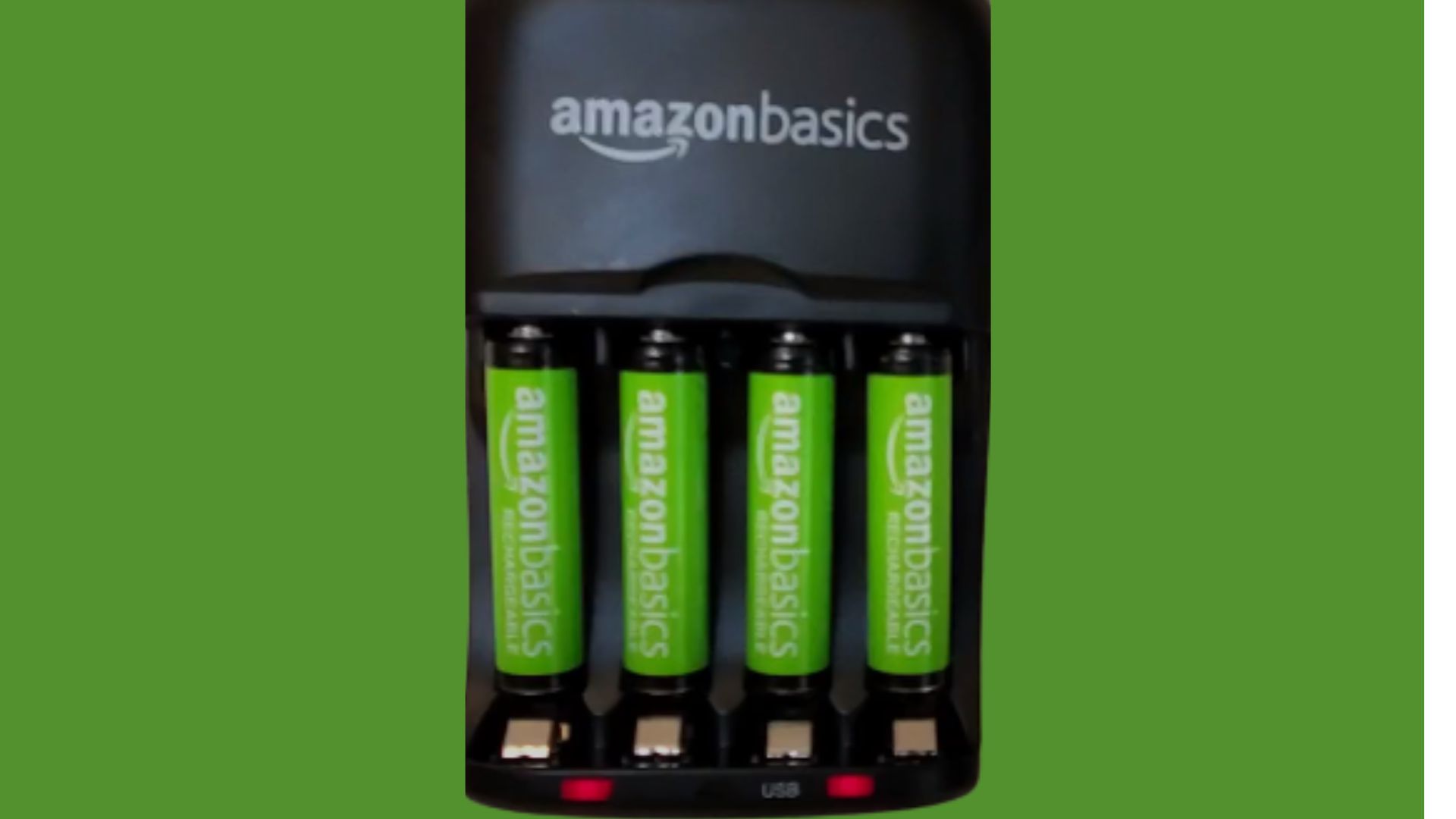 amazon basics battery charger flashing red, green light