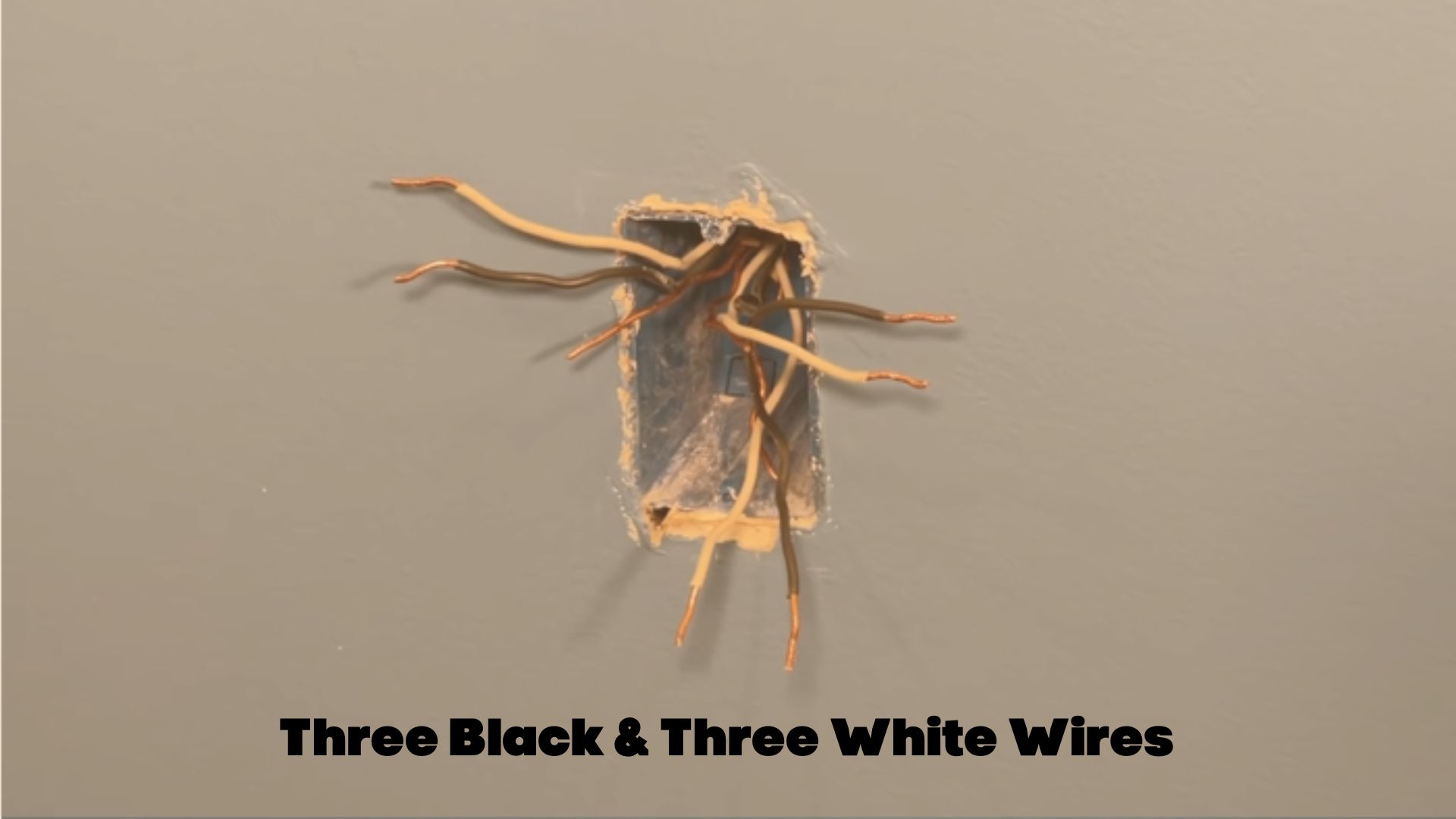 three black and three white wire outlet, light switch, fixture, gfci and ceiling fan