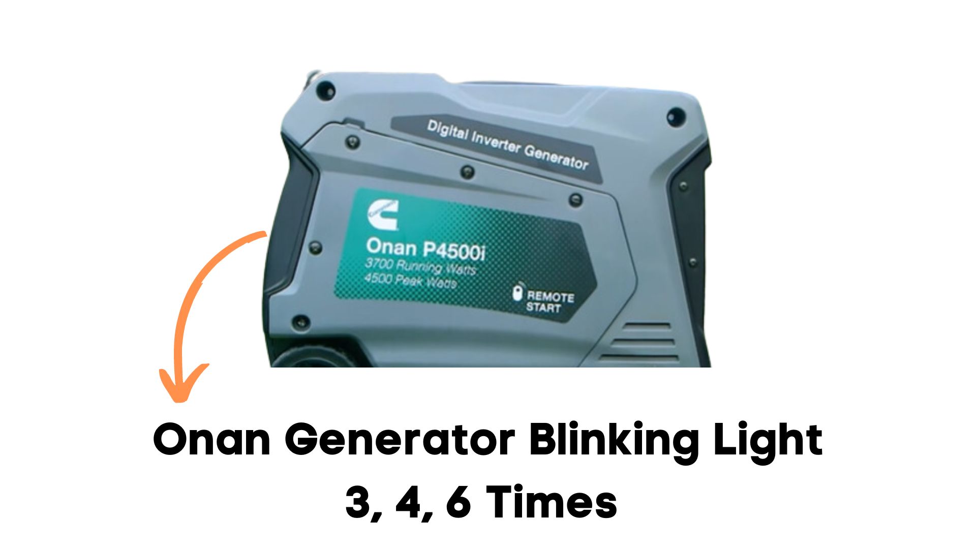 onan generator blinking light 3, 4 , 6 times