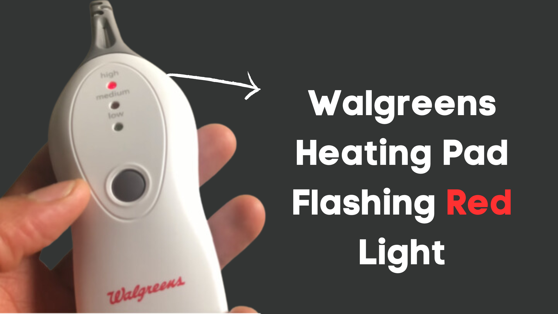 walgreens heating pad flashing red light on high