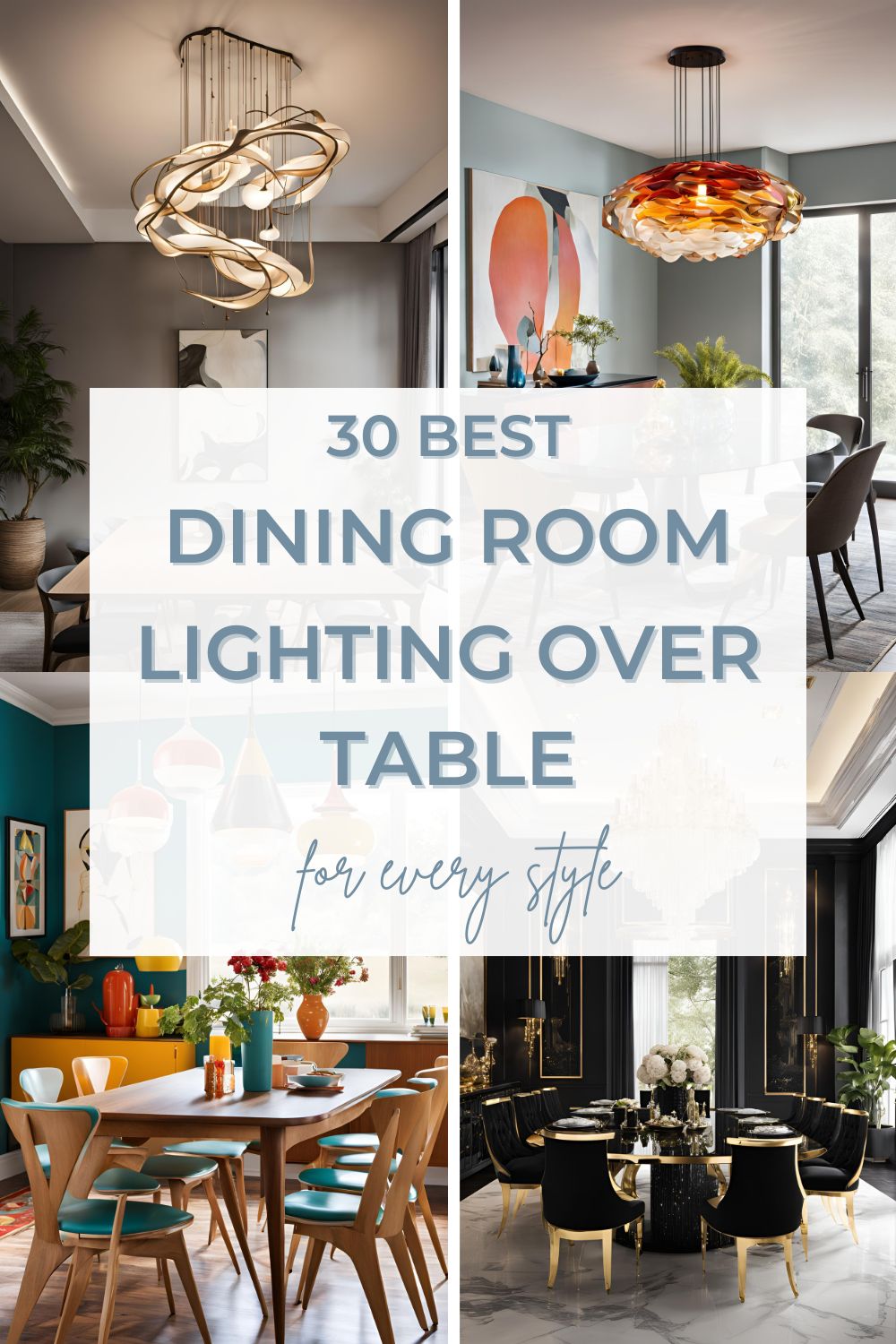 dining room lighting over table